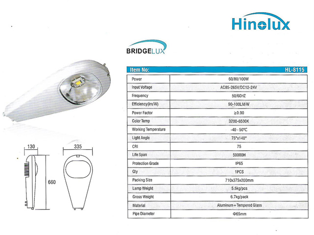 Lampu Jalan LED 100 Watt HL-8115